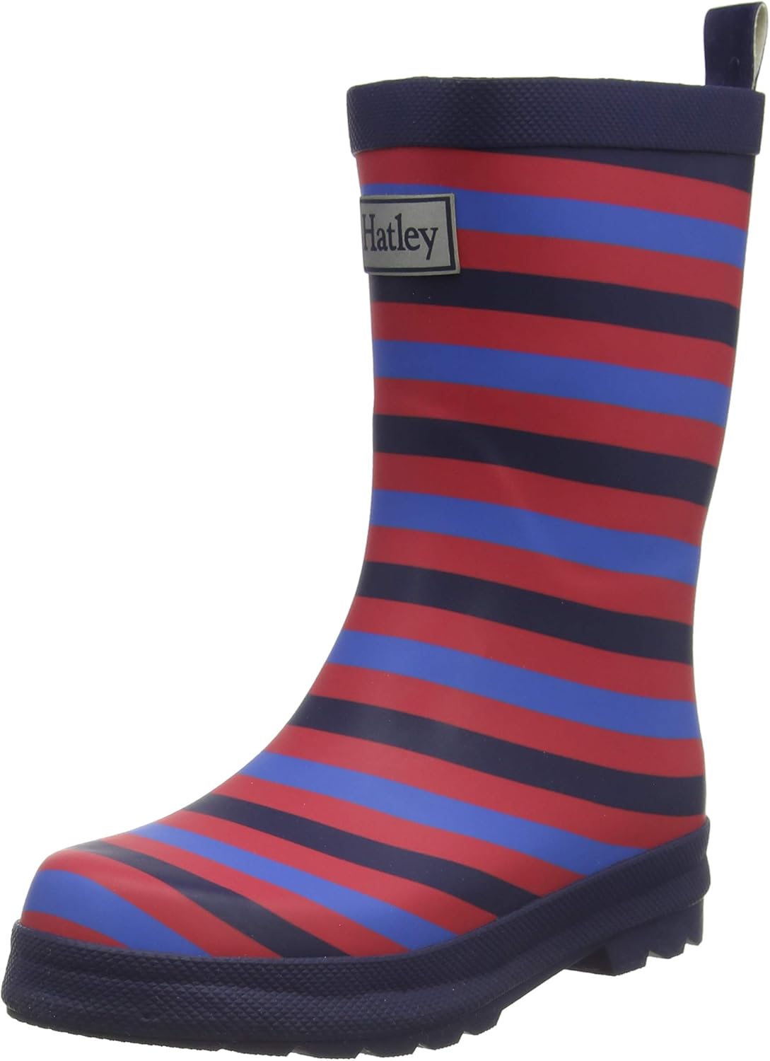 Buy Hatley Kids Boy's Navy Stripe Matte Rain Boots (Toddler/Little Kid