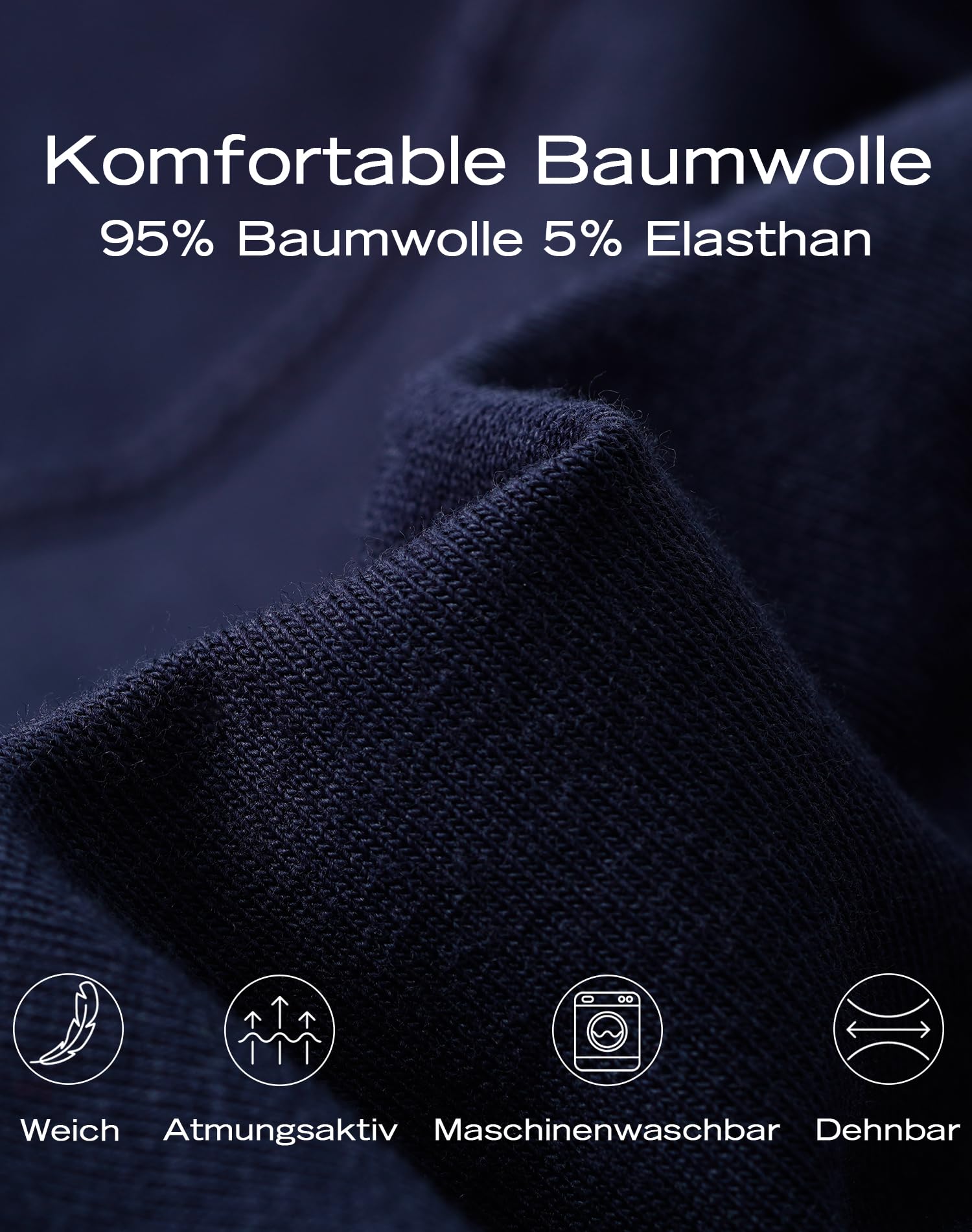 INNERSY Boxershorts Herren Lang Unterhosen Männer Baumwolle Sport Unterwäsche Retroshorts 3 Pack (L, Schwarz/Grau/Marineblau) 5