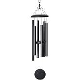 Corinthian Bells 36 Inch Black Large Metal Wind Chimes for Outside, Modern Outdoor Wind Chime, Made in USA
