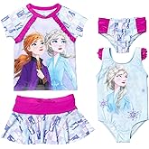Disney Princess Ariel Frozen Minnie Mouse Girls Mix and Match Multi-Pack Swim Sets UPF 50+ Protection Quick Dry
