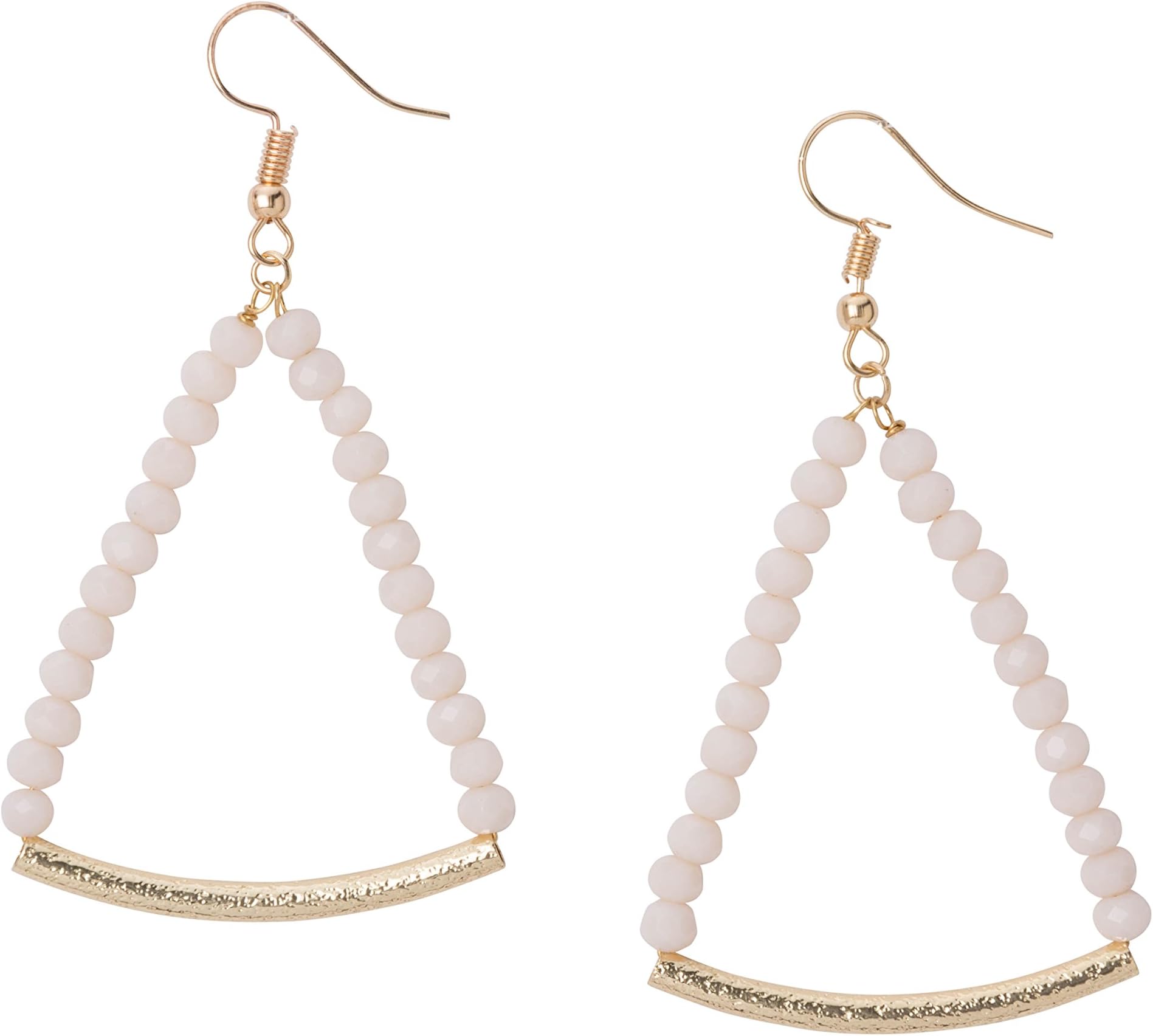 Occasionally Made Crystal Bar Earrings, Ivory