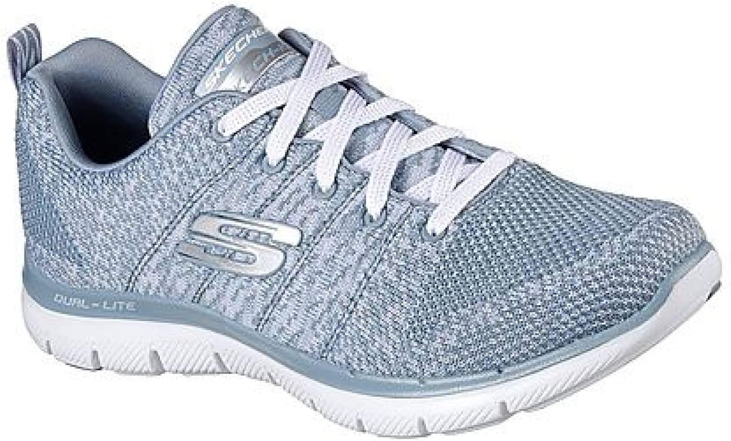 skechers grey flex appeal 2.0 trainers