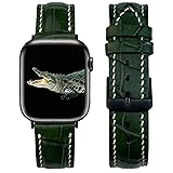 Green Alligator Watch Strap Compatible with Apple