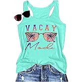 Vacay Mode Tank Top Women Summer Beach Tanks Hawaii Vacation Shirt Loose Sleeveless Casual Tee Top