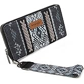 X Wrangler Wristlet Western Wallet Boho Aztec Credit Card Holder for Women