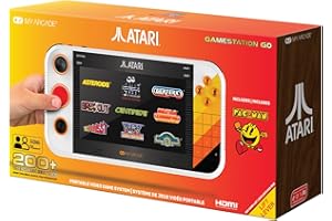 My Arcade Atari Gamestation Go : batterie rechargeable, plus de 200 jeux vidéo rétro préchargés, y compris Pac-Man, Atari : R