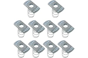 WHYHKJ 10PCS M10 Strut Channel Nuts Spring Channel Nuts Long Spring Nuts Great for Use with Strut Channel