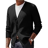 PJ PAUL JONES Mens Waffle Textured Cardigan Sweater Long Sleeve V-Neck Knitted Sweaters
