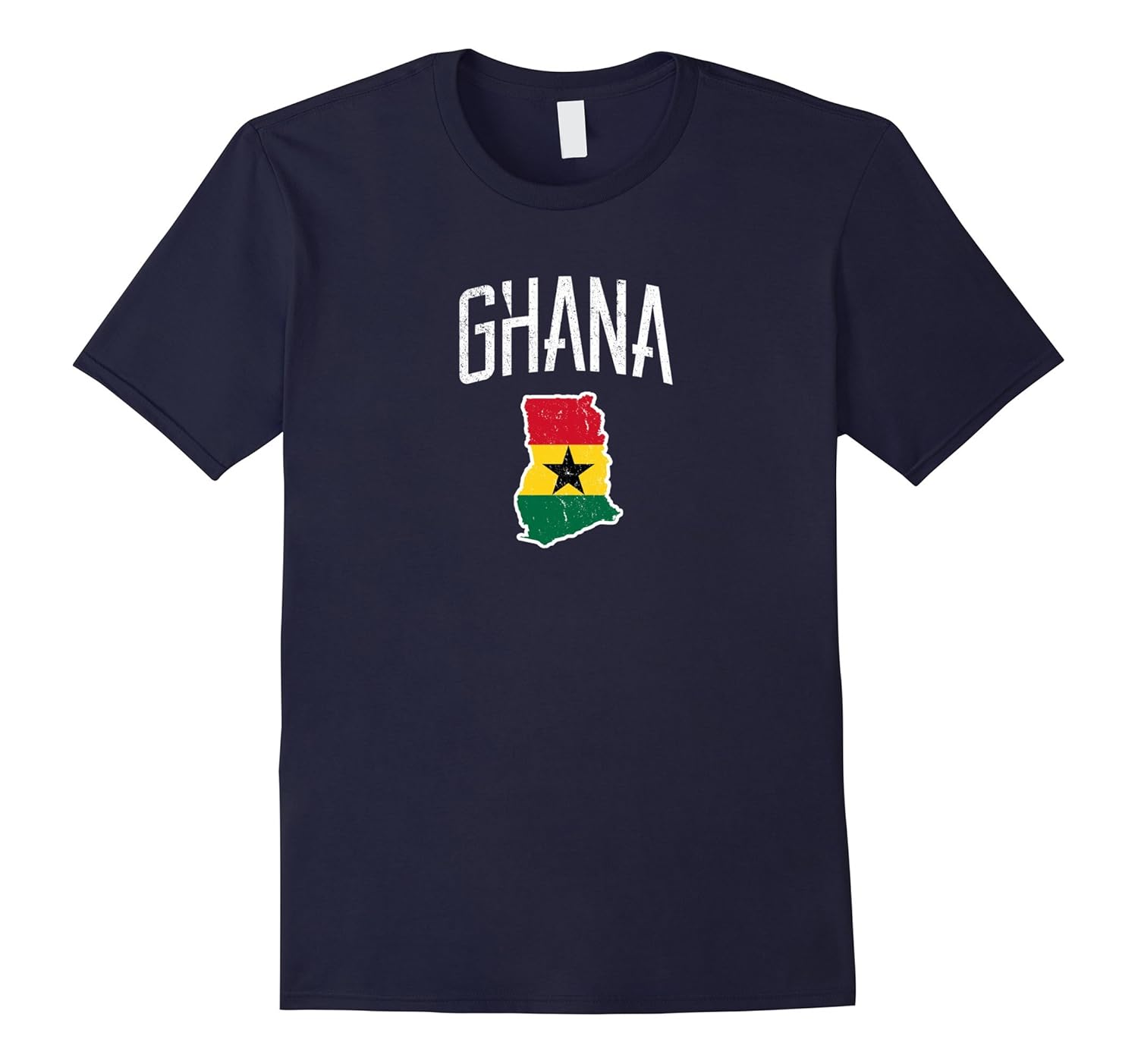 Ghana Flag Distressed T-Shirt Love Ghana Shirt-ANZ