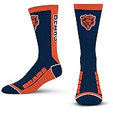 For Bare Feet NFL Unisex Mvp Crew Sock Nfl Large