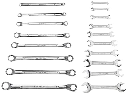 Taparia 1808 8-Pieces Ring Spanner Set & Taparia DEP 10 Double Ended Spanner Set