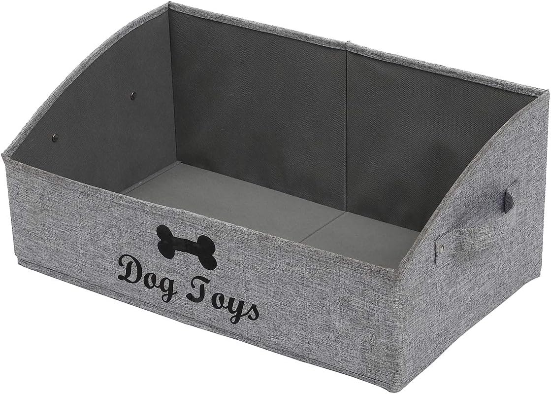Geyecete Large dog toy box storage box Foldable Fabric Trapezoid