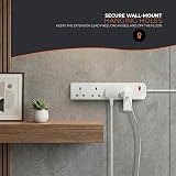 Wolf Power 4 Way Extension Lead 2m UK 3 Pin Plug Wall Mountable White view 8