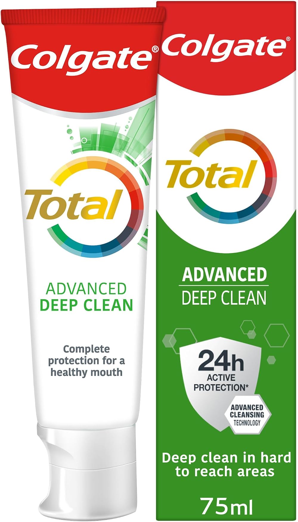 Colgate Total Advanced Deep Clean Toothpaste 75ml Fluoride 24h Defence