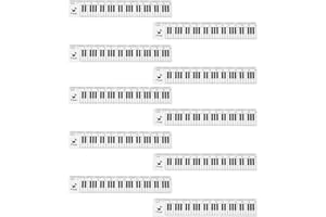 Lexziuo 10PCS Plastic Straight Rulers 15cm with Piano Keyboard Design - Transparent Music Theme Rulers for Students, School S