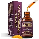 LETHE Vegan Botanical Face Serum – Vitamin C & 50 Natural Extracts & Essential Oils – Improves Skin Tone, Firmness & Smoothness – Natural Skincare for Dark Spots & Uneven Skin Tone – 1oz