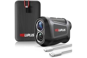 VEELUPLUS Golf Rangefinder with Slope, Golf- 660 Pro Laser Rangefinder, Flag Pole Locking Vibration, 6X Magnification, Rechar