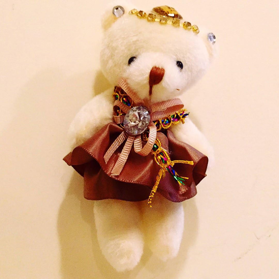 Cute Camel Dress Plush Bear Mobile Chain, Key Chain, Car Pendant, Bag Pendant