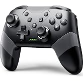 VOYEE Switch Controller for Switch/Lite/OLED, Wireless Pro Controller Gray | Programmable, Wireless Remote, Motion Control, 6-Axis Gyro, Vibration, Turbo, Wake-Up, Ergonomic Grips, 33ft Range