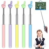 Retractable Teacher Pointer for Classroom Kids Reading, Dumero Extendable Finger Pointer Stick for School, Collapsible Finger Pointing Stick, Long Telescoping Hand Pointer, 5 Pack