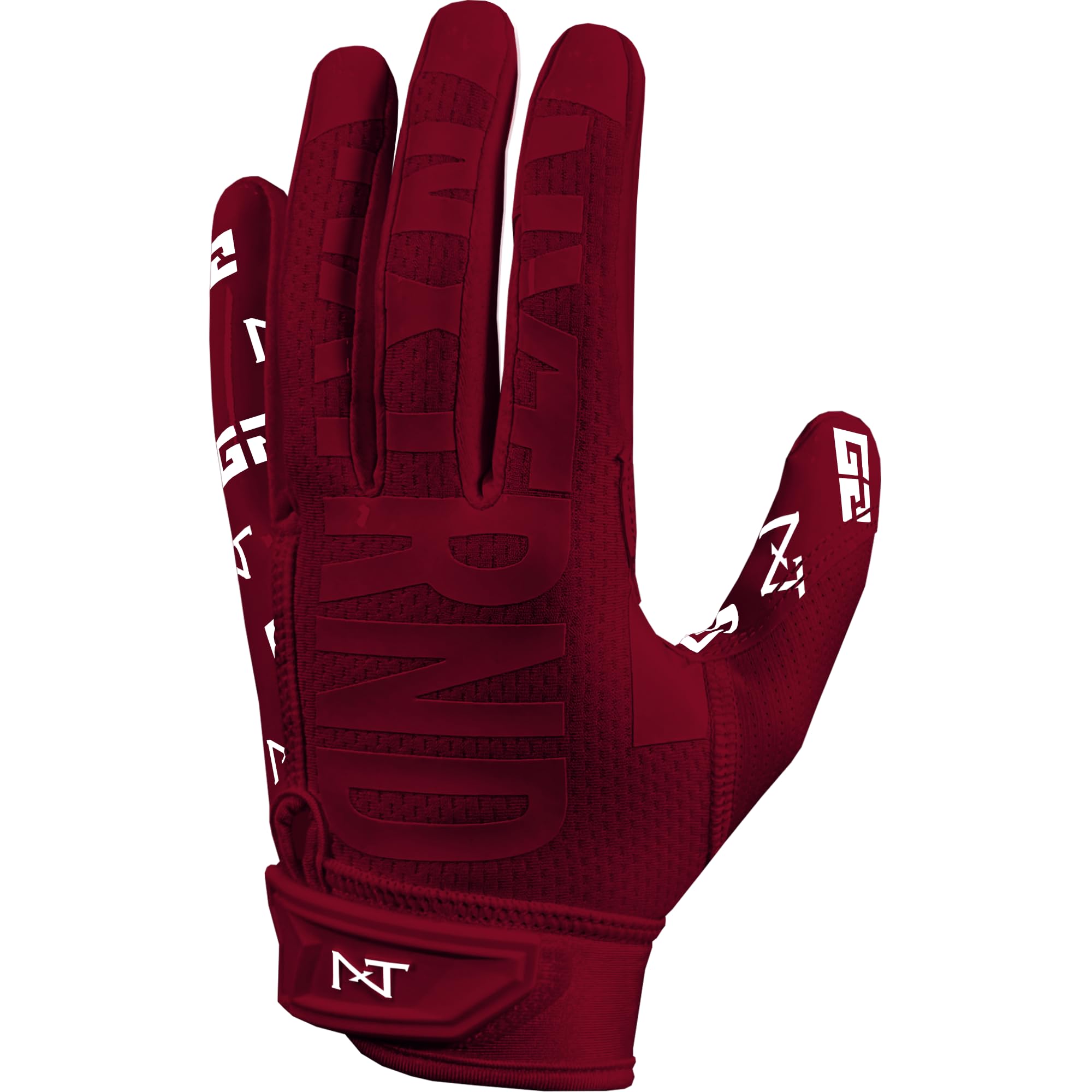 Photo 1 of Nxtrnd G2 Pro Football Gloves, Men's Ultra Sticky Elite Receiver Gloves (Maroon, Large)