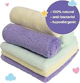 Little Gubbins 6 Bamboo Wash Cloths 25x25cm 100% Natural Baby Towels view 5