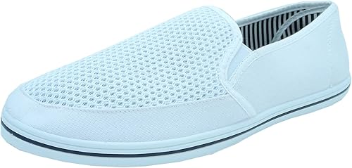 blue canvas deck shoes