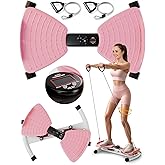 Waist Twister Machine Exercise, Ab Twist Board with Smart LED Digital Counter, Supports 300 lbs, Noiseless, Anti-Slip, Compact Portable for Home Gym Workout Equipment