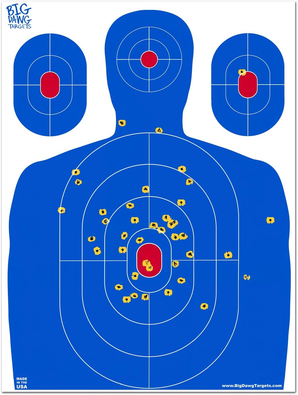 Big Dawg Targets - 18 X 24 Inch Blue Silhouette Reactive Splatter Target