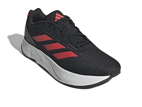 adidas Men's Duramo SL Running Sneaker, Black/Solar Red/Grey, 11