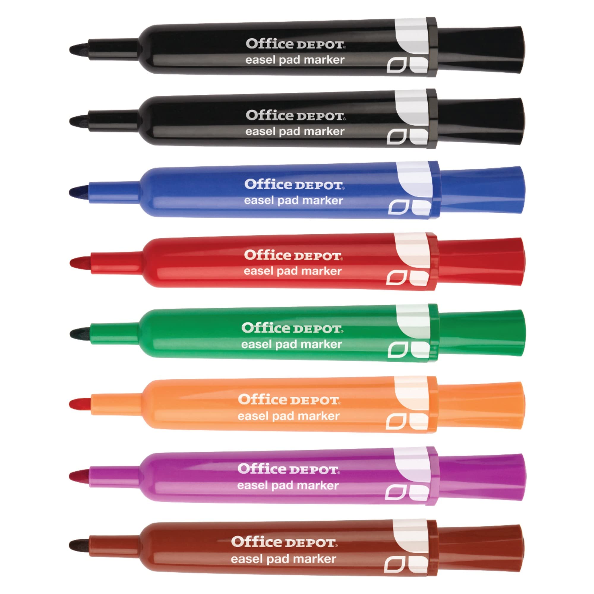 Photo 1 of Office Depot(R) Easel Pad Markers, 100% Recycled, Assorted, Pack Of 8, FC102607