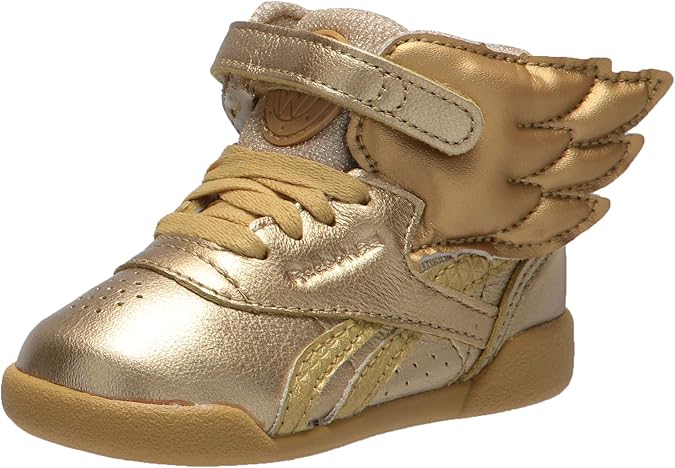 reebok freestyle hi metallic gold