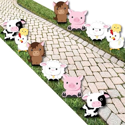 Amazon Com Farm Animals Barnyard Animal Lawn Decorations