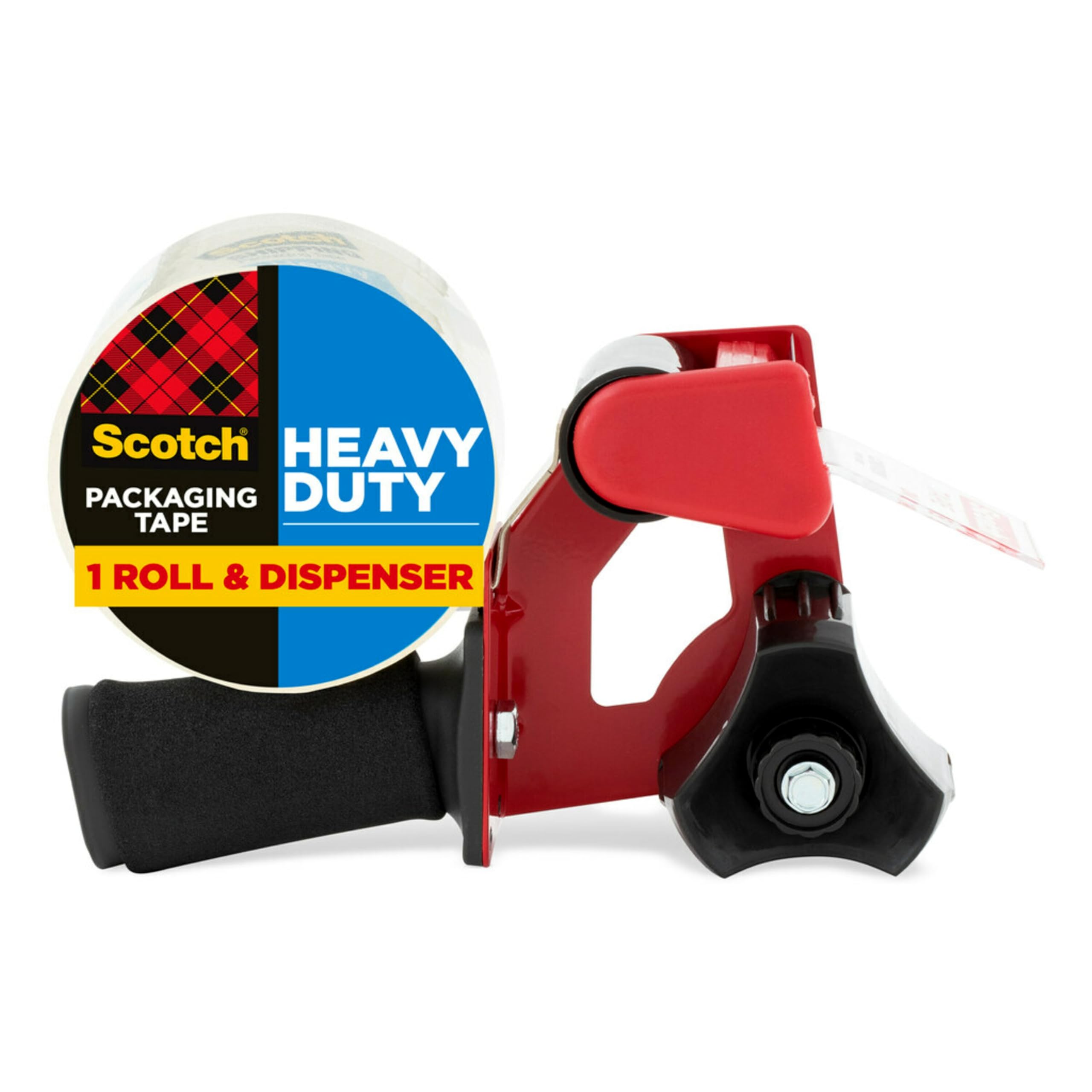 Photo 1 of Scotch Heavy Duty Packaging Tape, 1.88 x 54.6 yd, Designed for Packing, Shipping and Mailing, Strong Seal on All Box Types, 3" Core, Clear, 1 Roll w/Dispenser (3850-2ST)