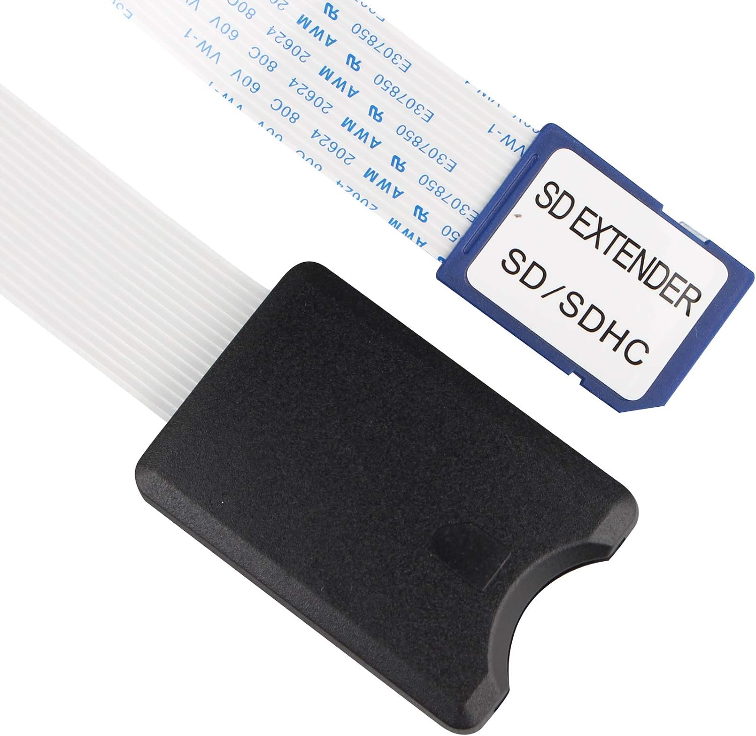 Jopto 2PCS 18.9 inch 48cm SD Card Flexible Extension Cable SD to SD Cable SD Memory Card Adapter Convertor Extension Extender Cable Compatible for Raspberry Pi GPS DVD LED Wild Camera SDHC SDXC - Image 3