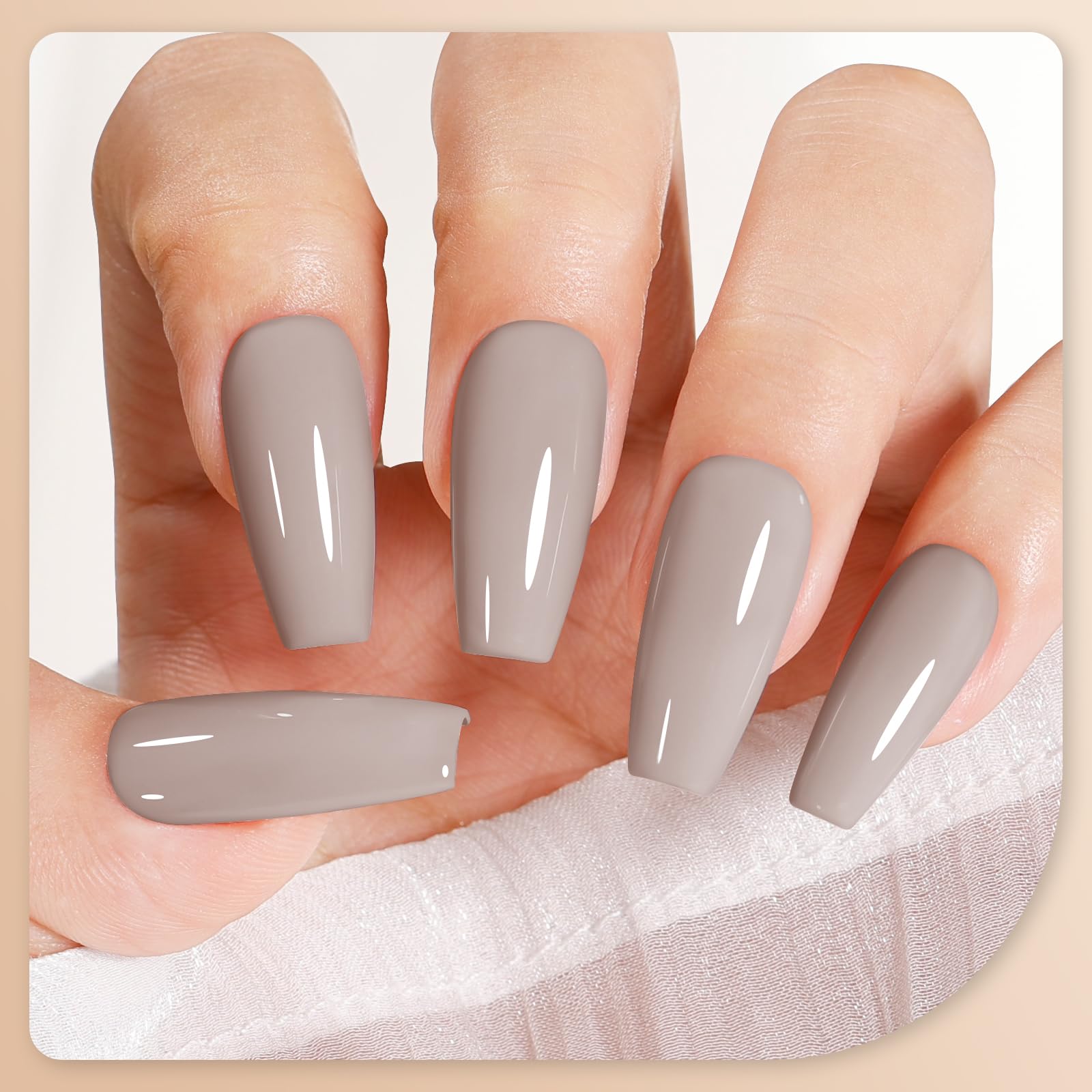 Gellen Gel Nail Polish Set, 0.33 Fl.Oz 6 Colors Fall Winter Red Brown Gel Polish Kit No Wipe Soak Off Glossy UV Gel for Nail Manicure DIY Art Salon Home - Image 6