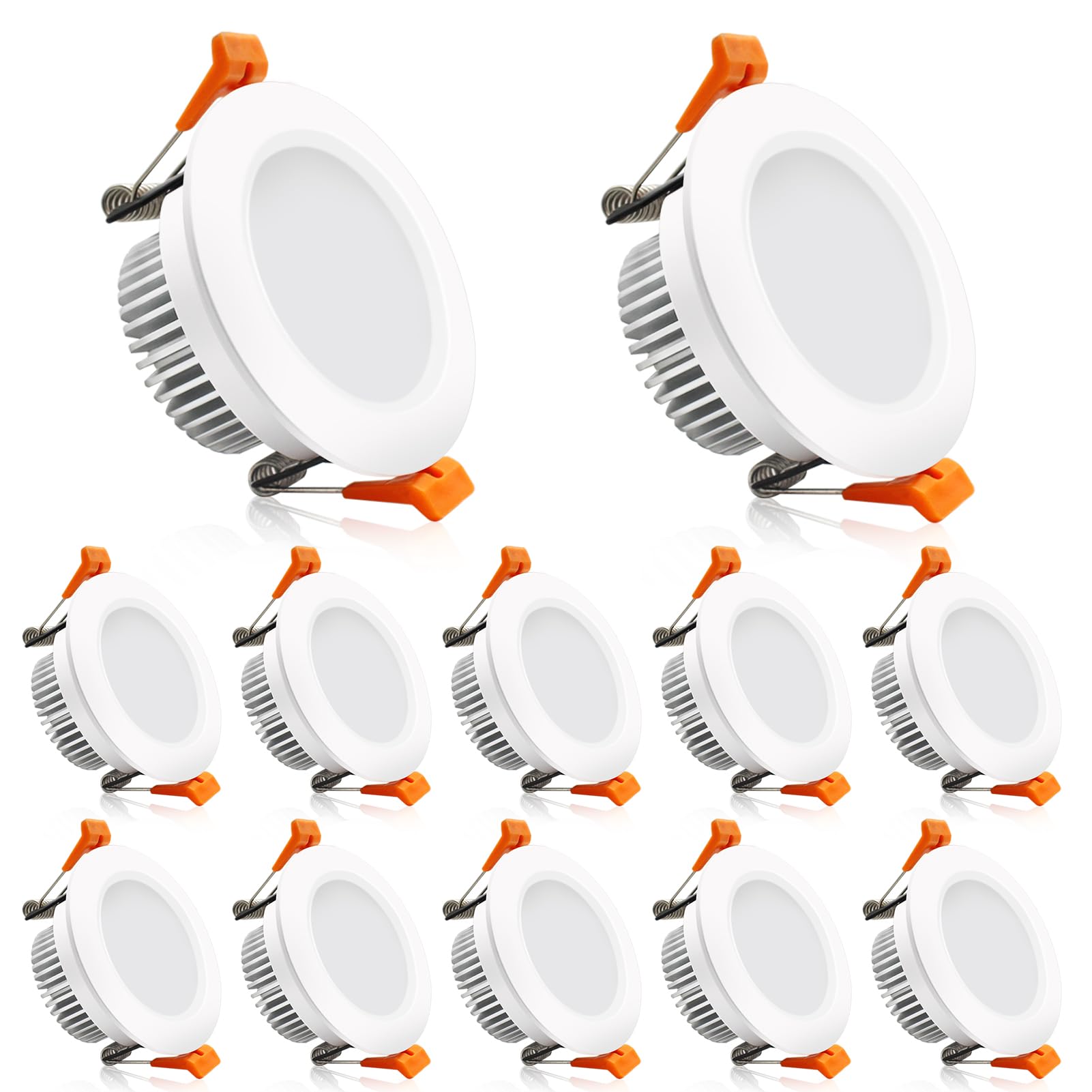 Photo 1 of 2 Inch LED Downlight, Recessed Lighting Dimmable Ceiling Light, 3W, 3000K Warm White, CRI80 with LED Driver(35W Halogen Equivalent), 12 Pack