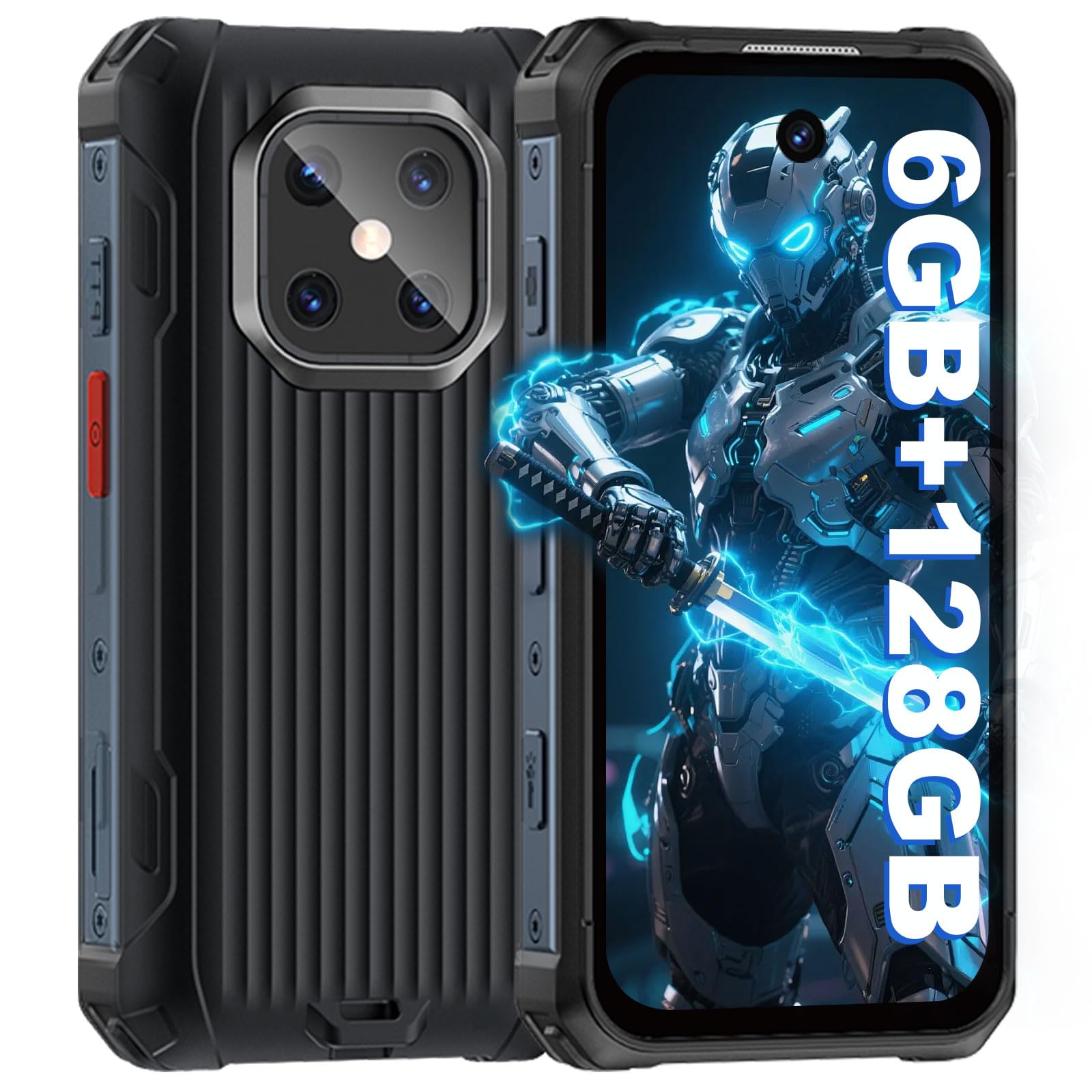 Photo 1 of (PHONE IS LOCKED) Mini Rugged Phone 4G Unlocked Mini Smartphone 6GB+128GB, 3000mAh Long-lasting Battery Life, 3.7" HD Screen, IP68 Waterproof, Bright LED Light, Compact Phone for Outdoors Camping Climbing Skiing