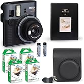 Fujifilm Instax Mini 41 Instant Camera Vintage Black. + Fujifilm Value Pack (40 Sheets) + Shutter Accessories Bundle, Includes Vintage Style Compatible Carrying Case, Black Photo Album 64 Pockets