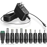 Fuente de alimentación de 9 V, adaptador de CA de 9 V, cable de alimentación universal, cargador de 9 V con 10 conectores int