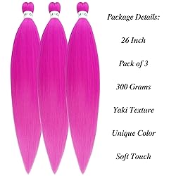 Braiding Hair Pre stetched Pink Prestretched