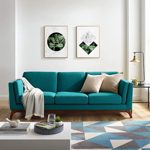 Amazon Com Modway Chance Mid Century Modern Upholstered Fabric