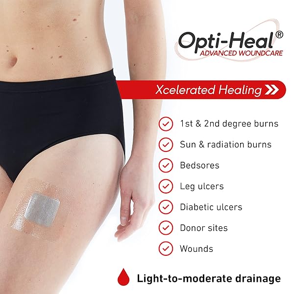 NEO G OPTI-HEAL HYDRATION MULTI PURPOSE DRESSING – HYDROGEL WOUND DRESSING PADS FOR ADVANCED WOUND MANAGEMENT – ULCER DRESSING, BED SORE BANDAGES, DIABETIC WOUND, BURN DRESSING GEL 4 X 4-4 PCS