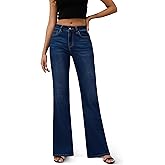 FLYING BANANA Women's High Rise Wide Leg Baggy Stretchy Loose Flare Bell Bottom Denim Jeans
