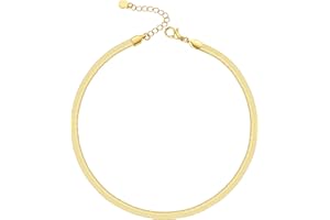 NUZON Natural Freshwater Baroque Pearl Necklace 14K Gold Plated Dainty Choker Necklace for Women Girls Snake Chain/Cuban Link/Paperclip/Ball Beaded Chain/Tennis Chain Fashion Jewelry for Gift