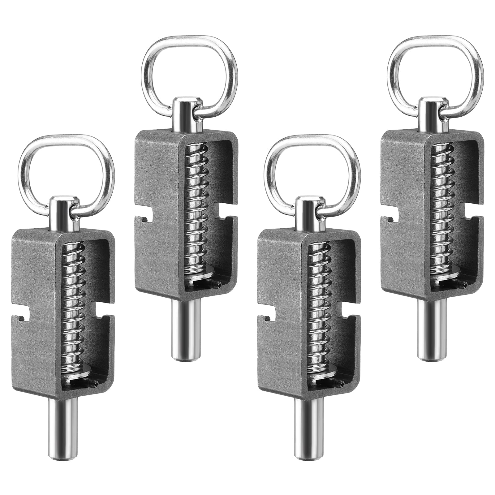 Photo 1 of SPARKWHIZ Weld-On 5/8" Spring Latch Assembly with Plain Tube, Trailer Gate Latch, Pack of 4