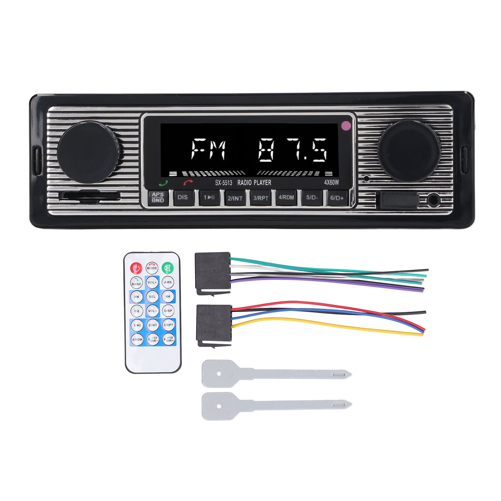 Car Radio MP3 Player, Car HD MP3 Player USB 2.0 Portable Car Player Bluetooth FM Remote Channel Audio for Vehicle Driving