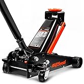 AV Steel 3 Ton Floor Jack (6000 lbs), Single Piston Steel Hydraulic Floor Jack, Lift Range 5.5" to 18.5", Fits Cars, SUVs &amp; Standard Trucks - Not for Lifted Vehicles or Heavy-Duty Trucks