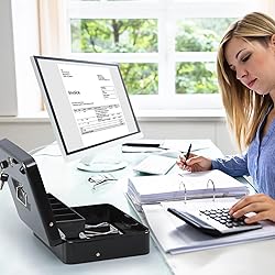 KYODOLED Locking Cash Box with Top Lock,Money Box
