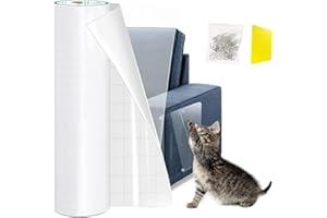 CHUANGSEED Cat Scratch Protector 12 x 118inches Cat Anti-Scratch Deterrent Tapes Flexible Safe Furniture Protectors from Cats